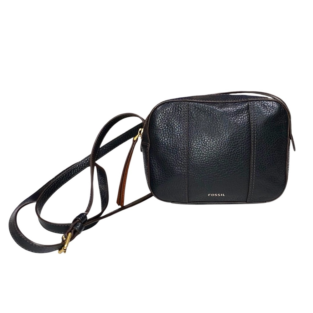Fossil Black Leather Crossbody Bag - Picture 6 of 9